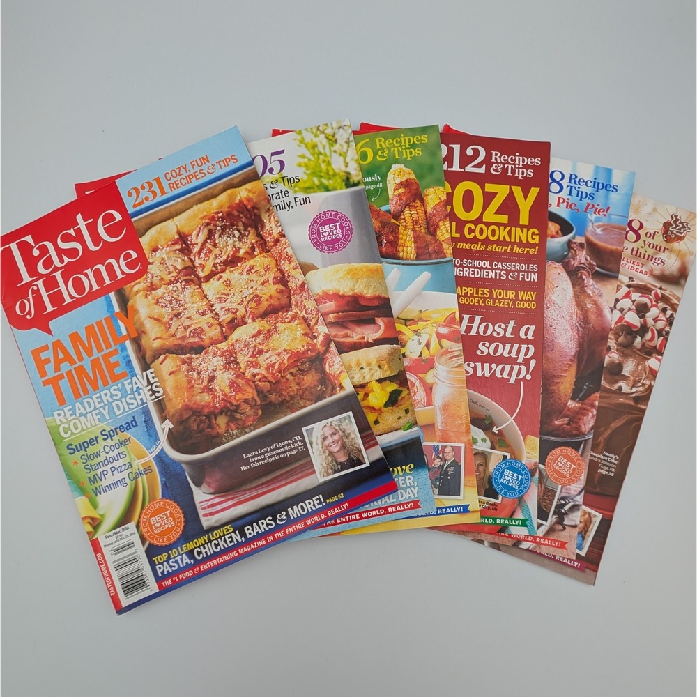 Taste of Home Magazine 2014 Lot of 6 Issues Recipes Cooking Holiday Food Decor